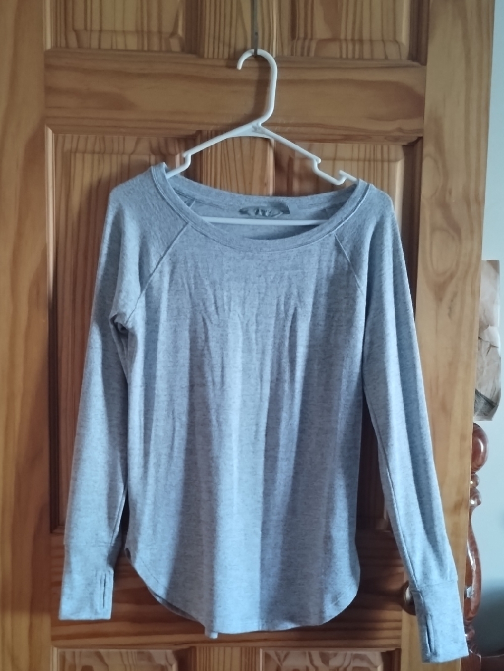 Athleta Light Gray Scoop Neck Pullover